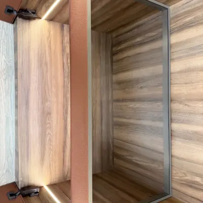 Leather Glass Shelf With LED W.A. 04