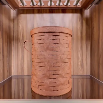 Leather Laundry Basket W.A. 19