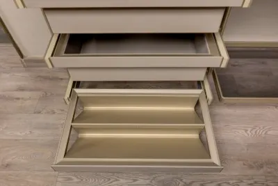Italian Leather 2 Layer Shoe Drawer I.W.A. 05